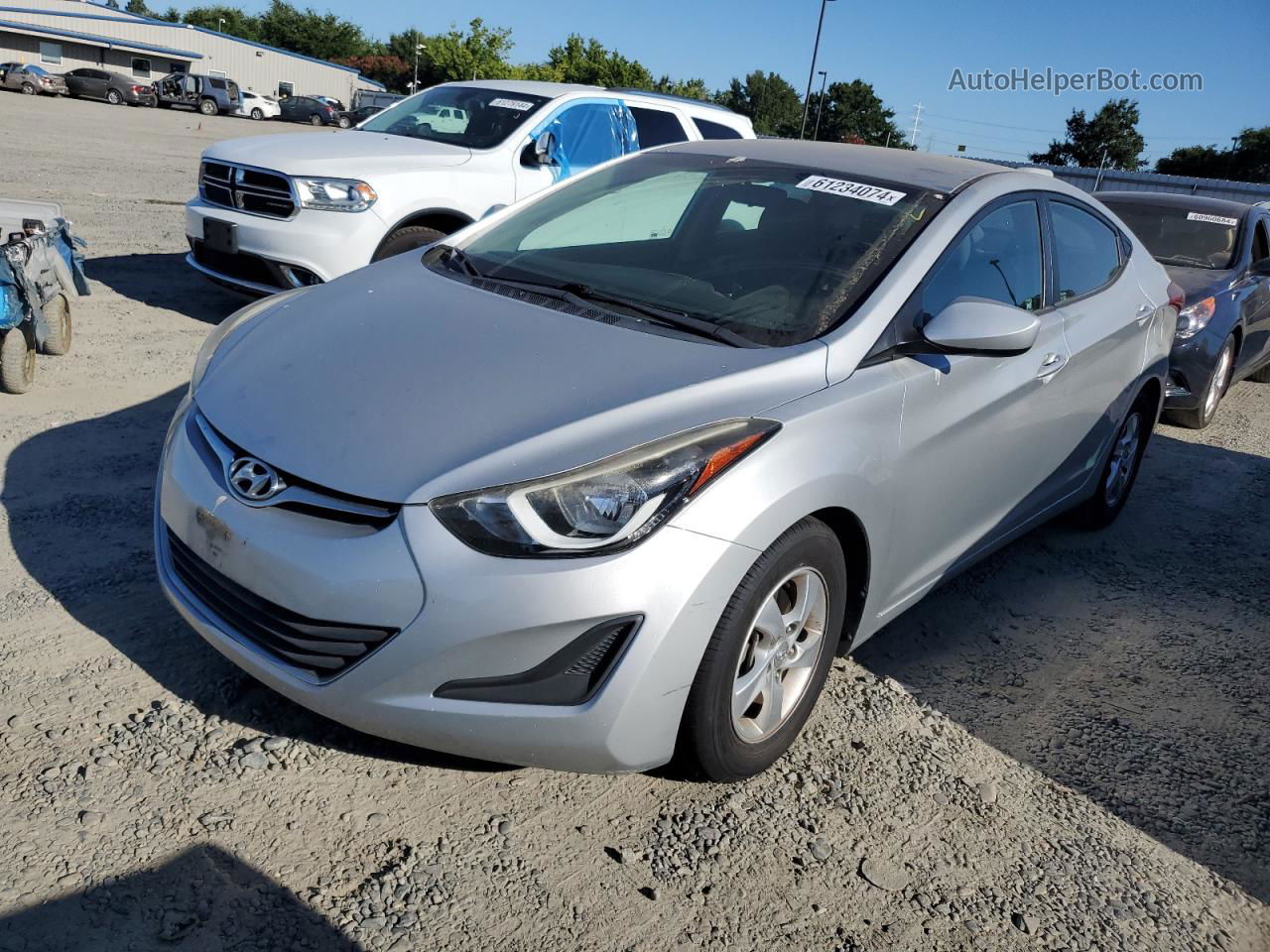 2014 Hyundai Elantra Se Silver vin: 5NPDH4AE4EH486186