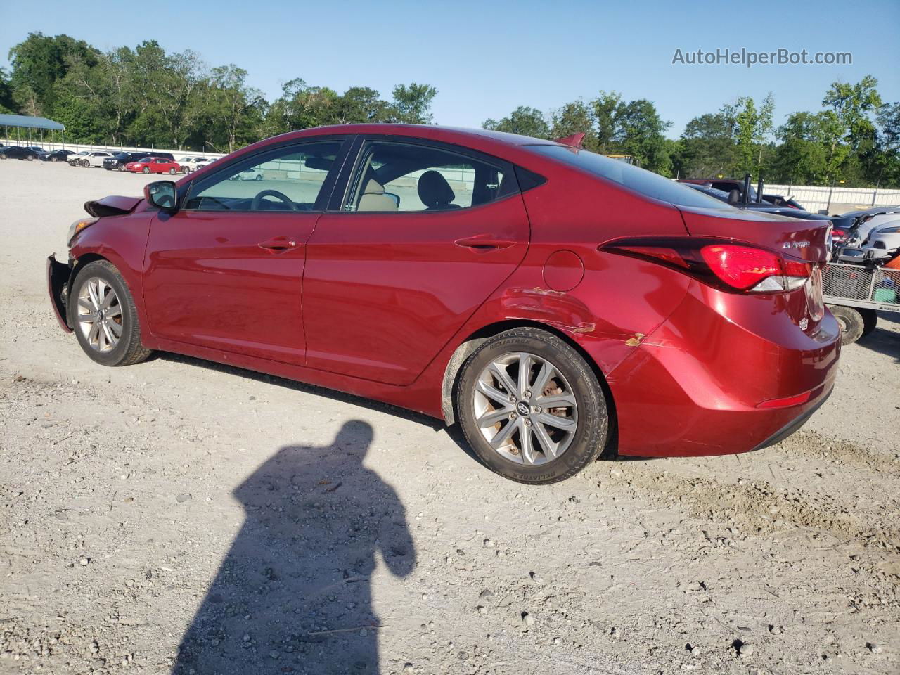 2014 Hyundai Elantra Se Maroon vin: 5NPDH4AE4EH487077