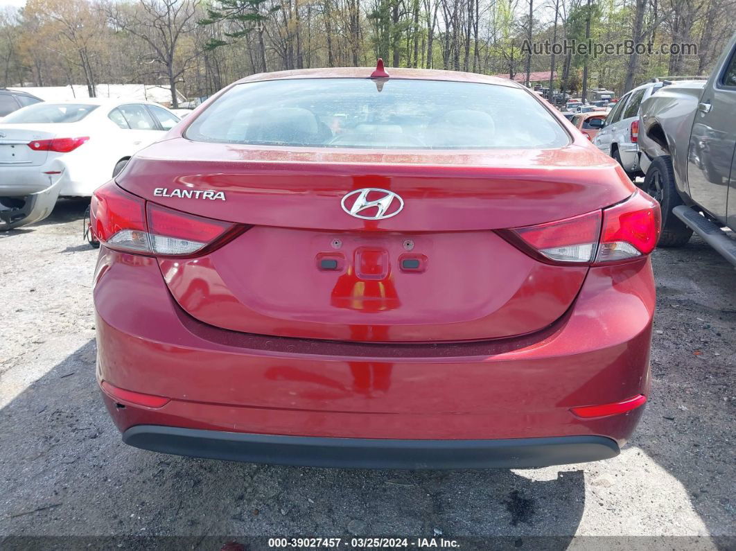 2014 Hyundai Elantra Se Burgundy vin: 5NPDH4AE4EH487497