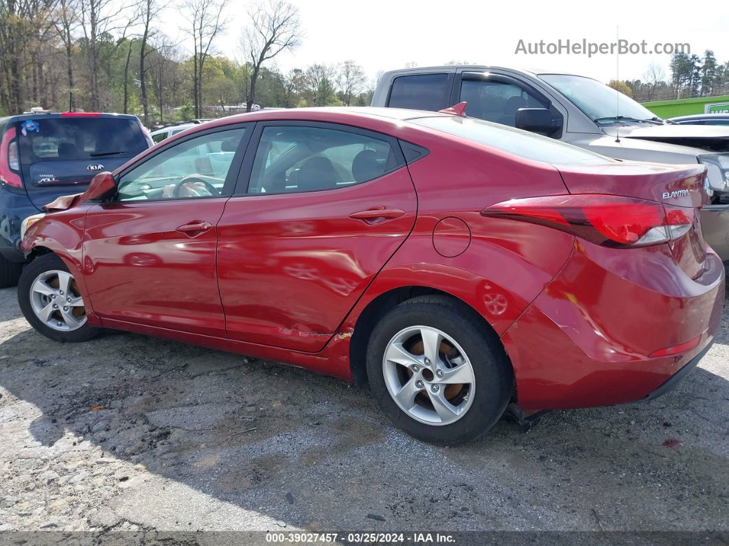 2014 Hyundai Elantra Se Бордовый vin: 5NPDH4AE4EH487497