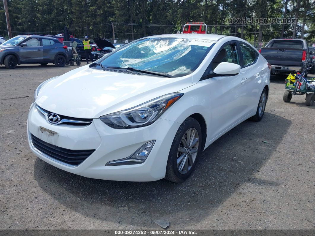 2014 Hyundai Elantra Se White vin: 5NPDH4AE4EH488729