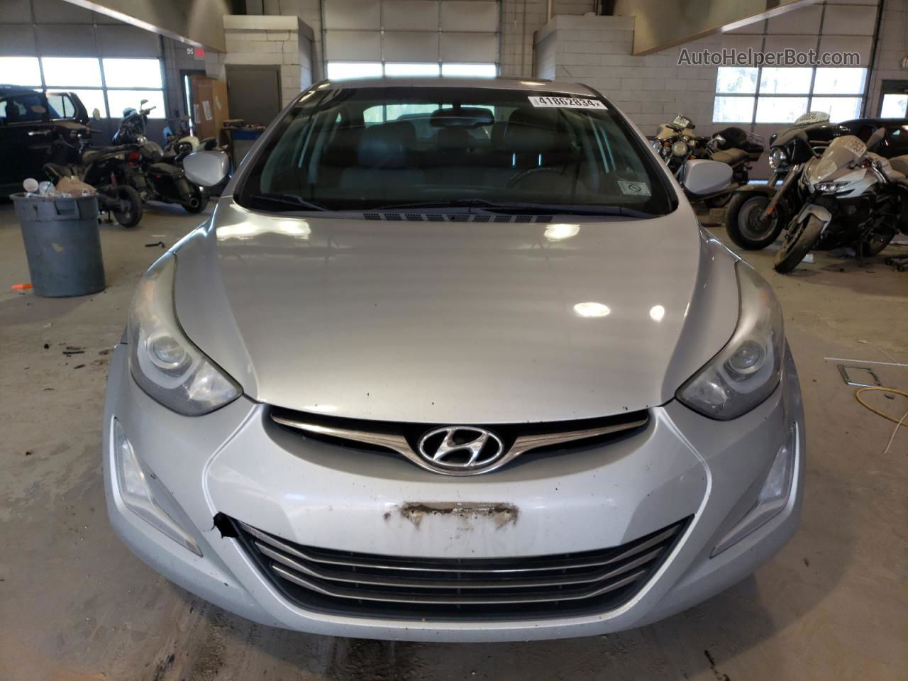 2014 Hyundai Elantra Se Silver vin: 5NPDH4AE4EH496944