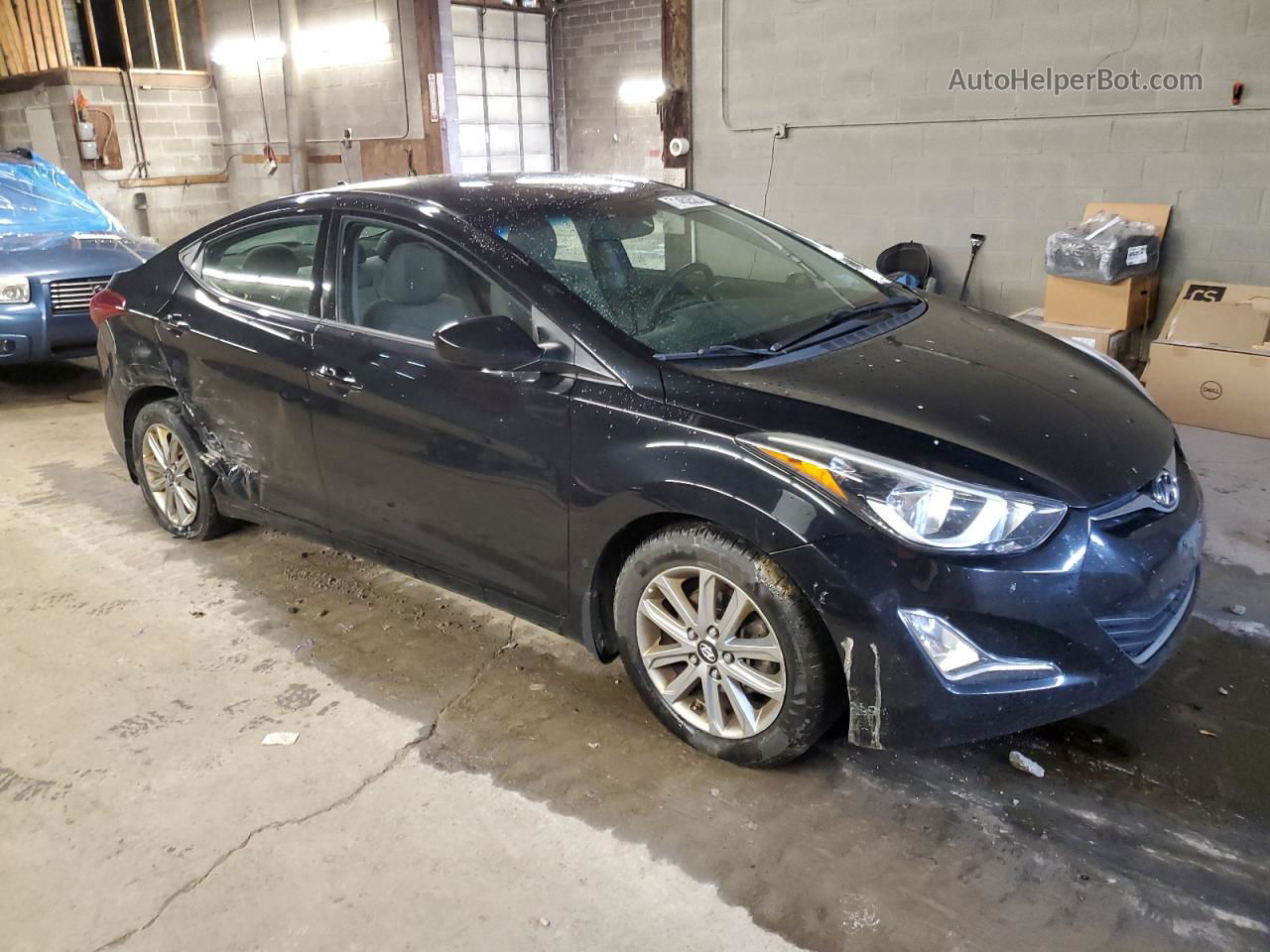 2014 Hyundai Elantra Se Черный vin: 5NPDH4AE4EH499066