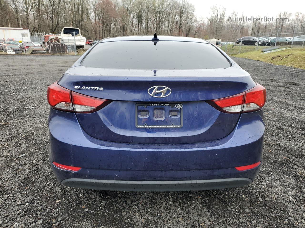 2014 Hyundai Elantra Se Blue vin: 5NPDH4AE4EH499150