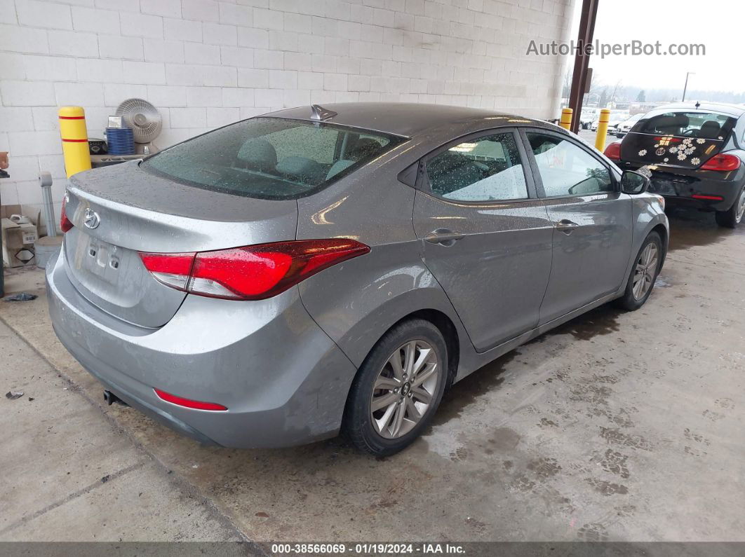 2014 Hyundai Elantra Se Gray vin: 5NPDH4AE4EH500989