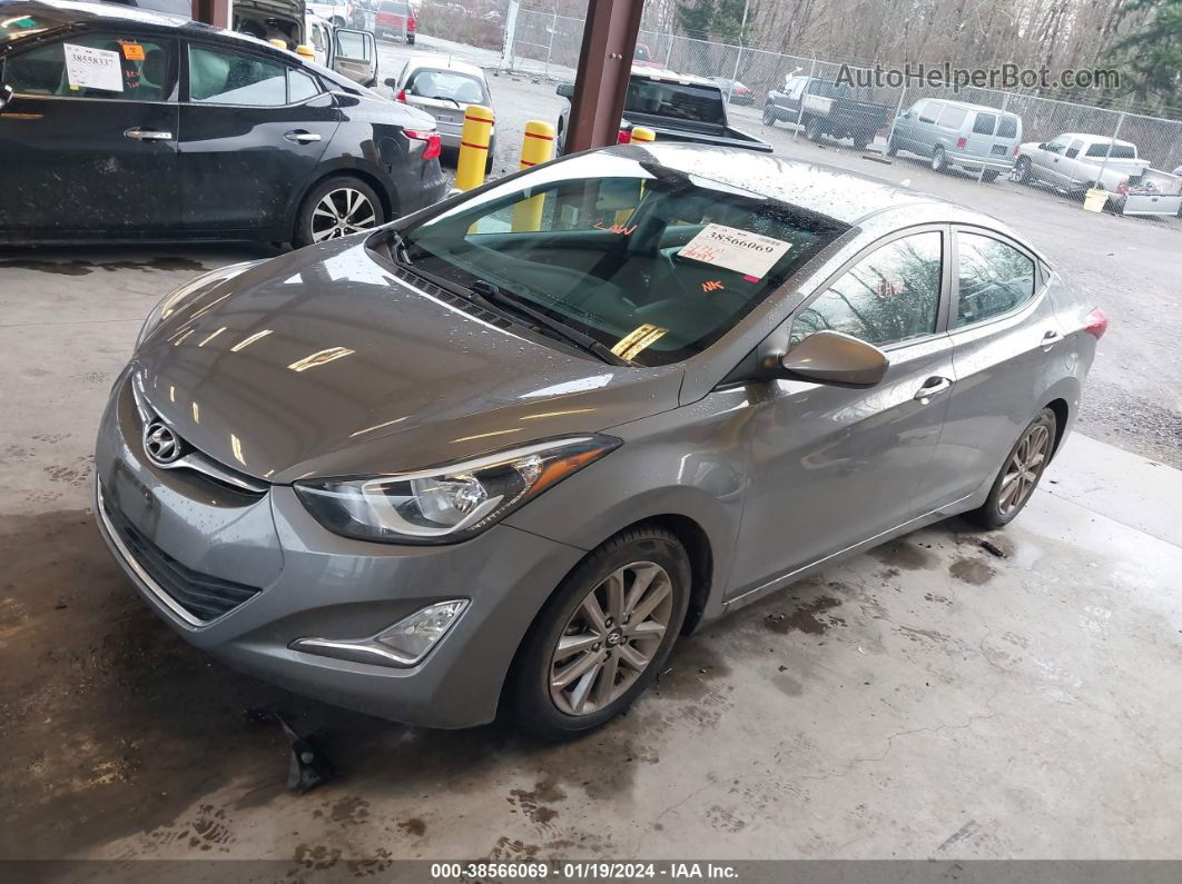 2014 Hyundai Elantra Se Gray vin: 5NPDH4AE4EH500989