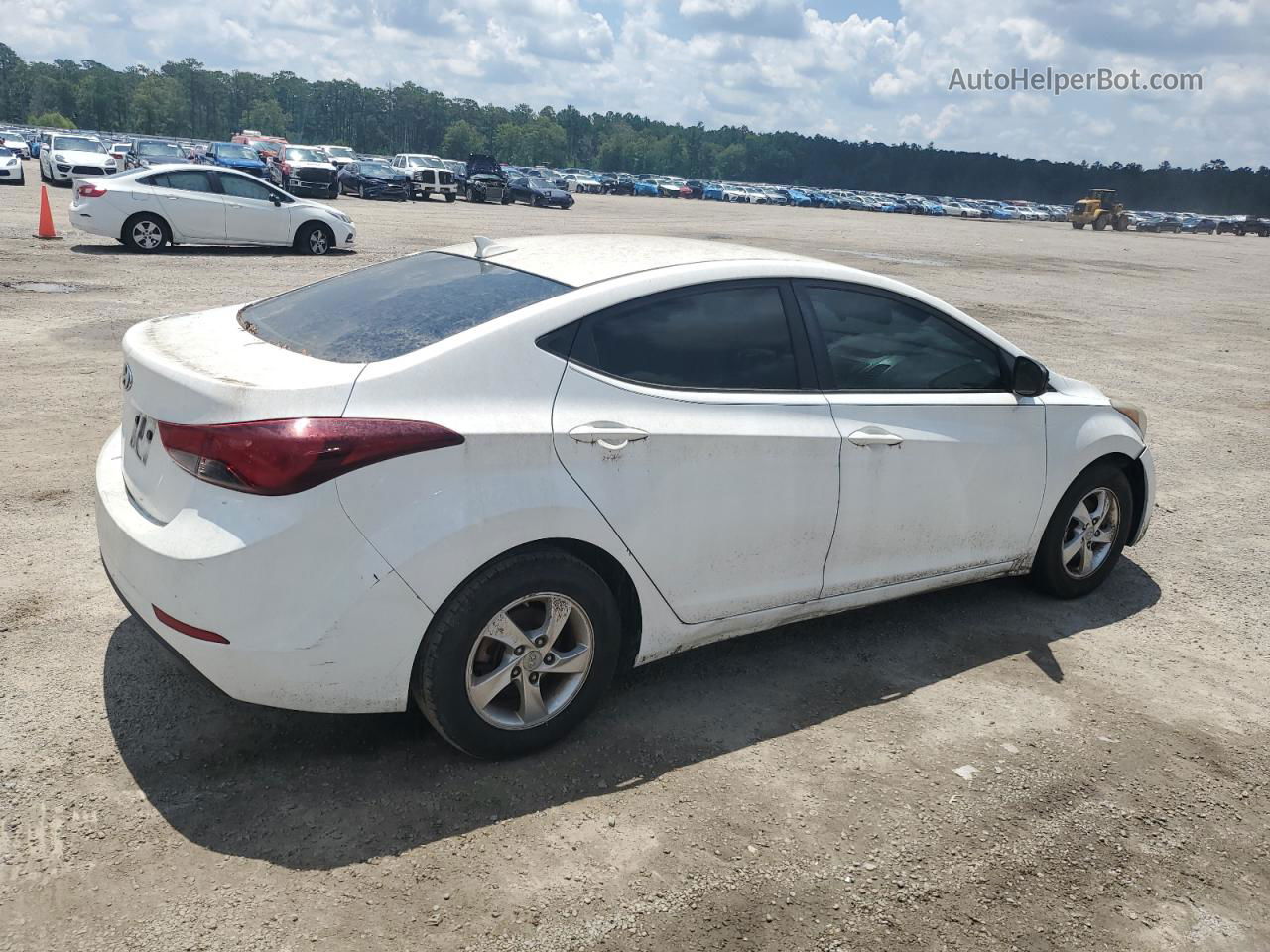 2014 Hyundai Elantra Se White vin: 5NPDH4AE4EH503018