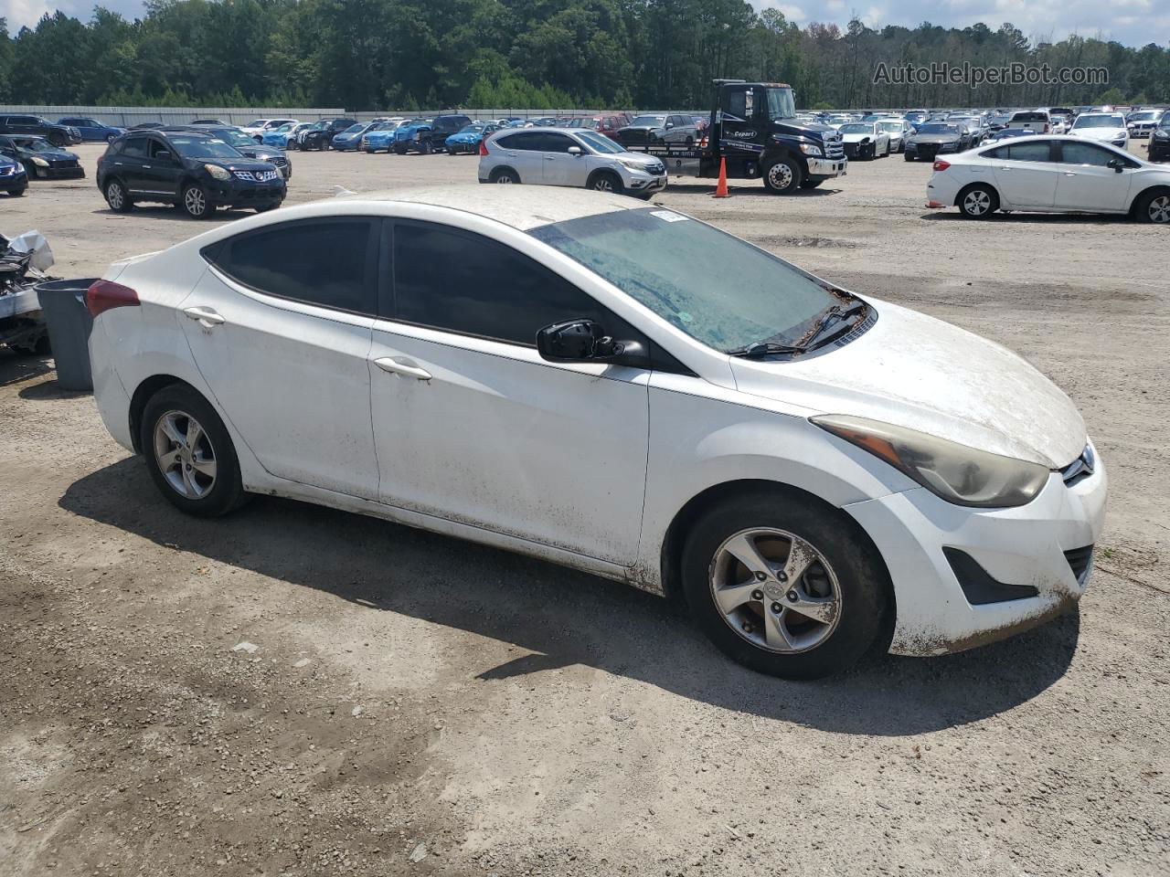 2014 Hyundai Elantra Se White vin: 5NPDH4AE4EH503018