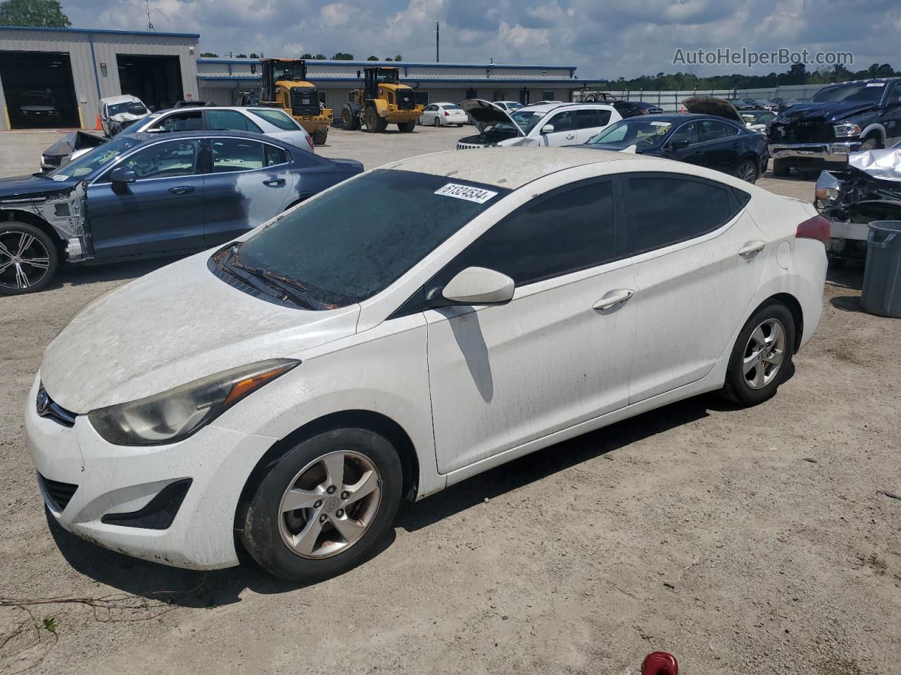 2014 Hyundai Elantra Se White vin: 5NPDH4AE4EH503018