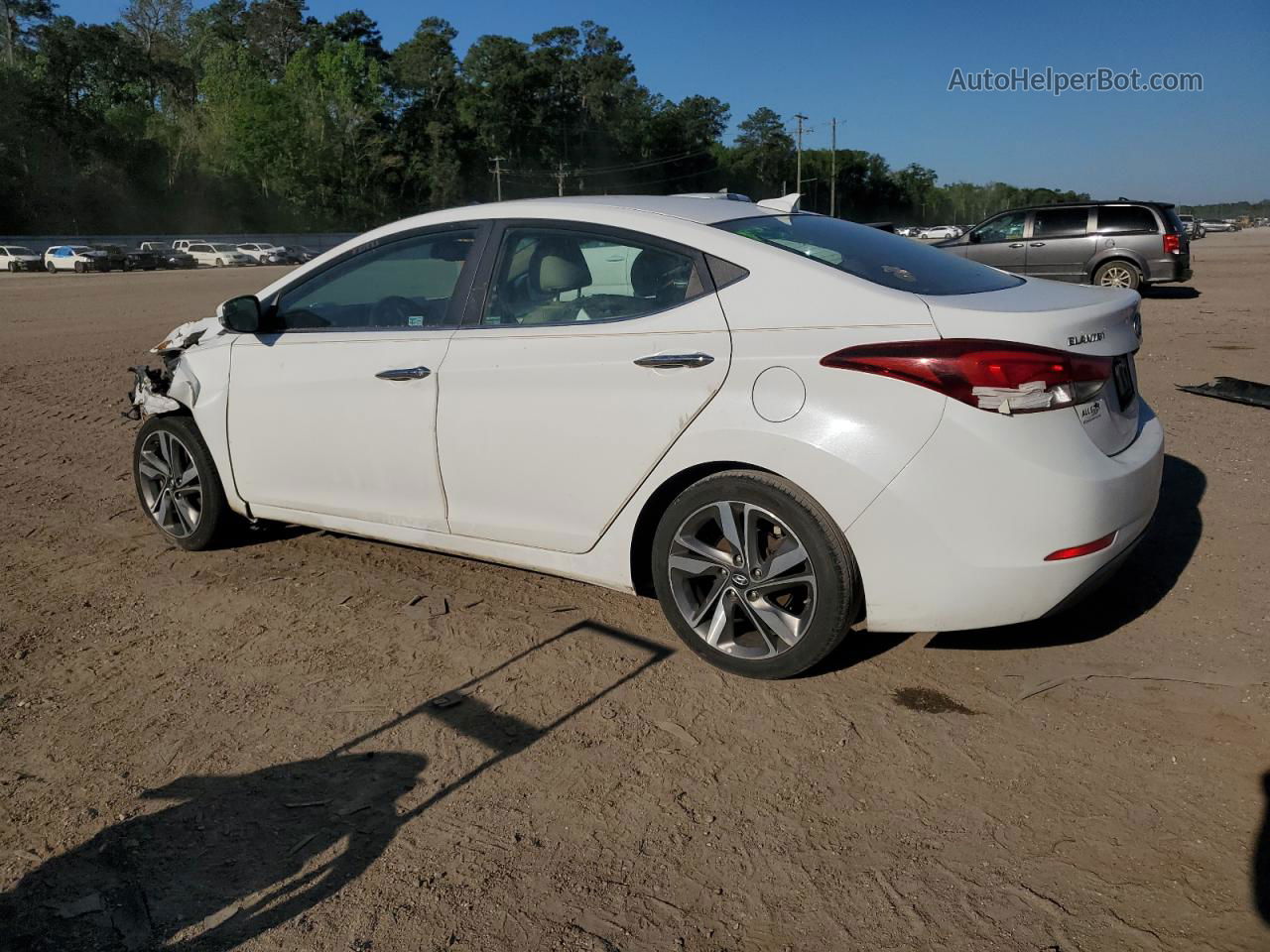 2014 Hyundai Elantra Se White vin: 5NPDH4AE4EH505318