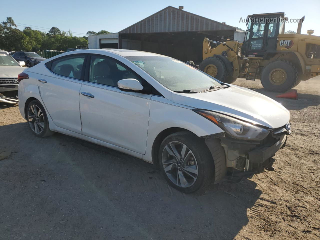 2014 Hyundai Elantra Se White vin: 5NPDH4AE4EH505318