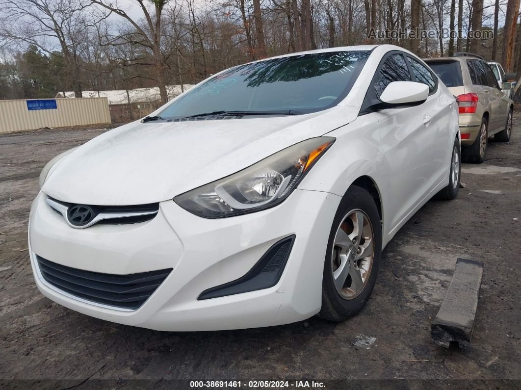 2014 Hyundai Elantra Se White vin: 5NPDH4AE4EH507568