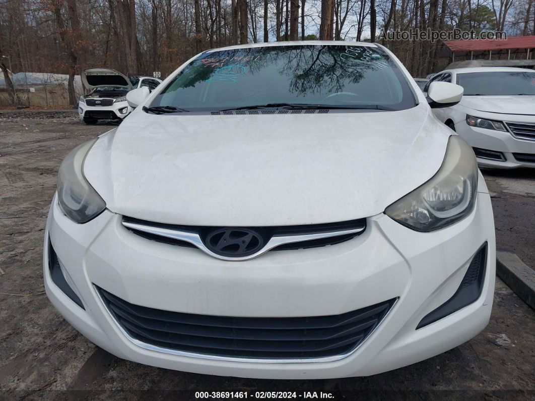 2014 Hyundai Elantra Se White vin: 5NPDH4AE4EH507568