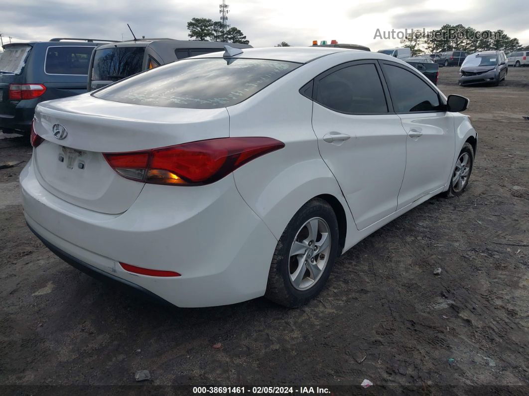 2014 Hyundai Elantra Se Белый vin: 5NPDH4AE4EH507568