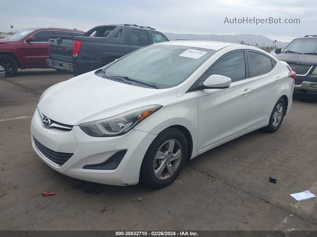 2014 Hyundai Elantra Se White vin: 5NPDH4AE4EH508364