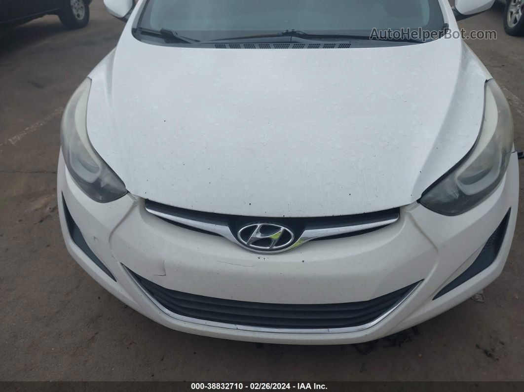 2014 Hyundai Elantra Se White vin: 5NPDH4AE4EH508364