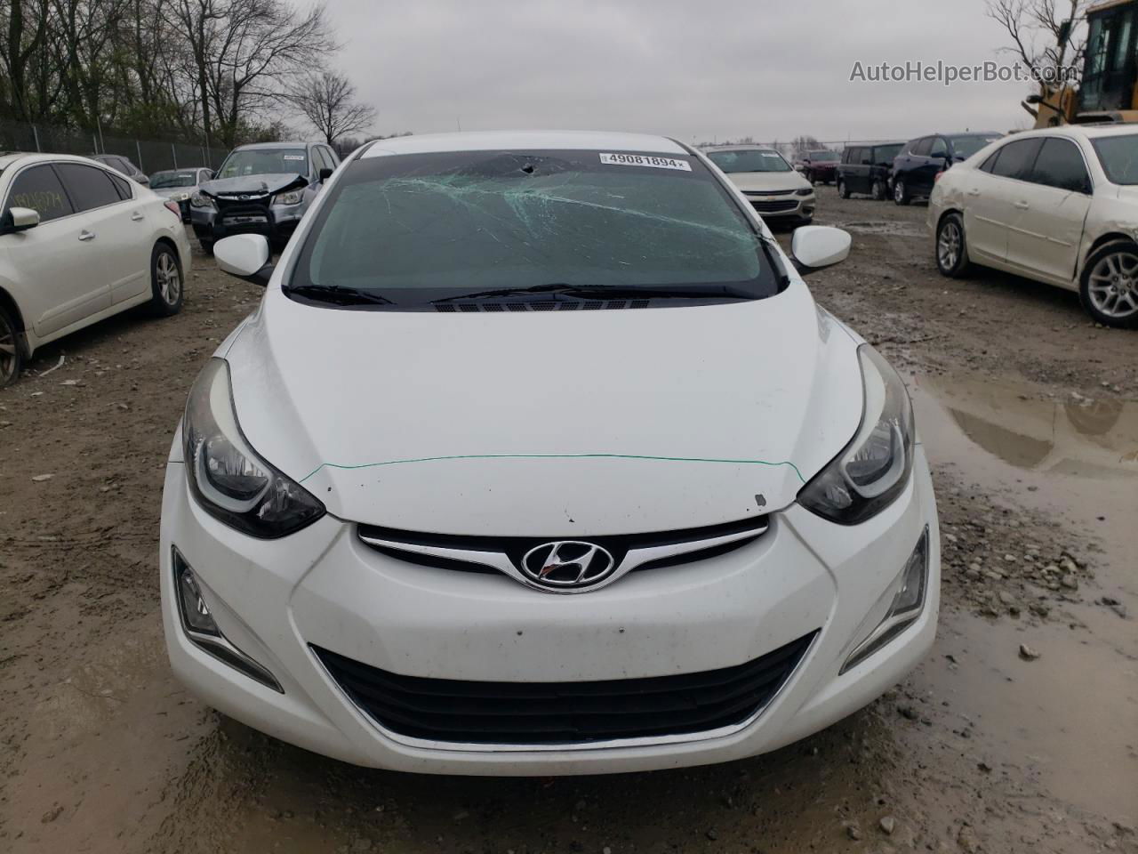 2014 Hyundai Elantra Se White vin: 5NPDH4AE4EH518263