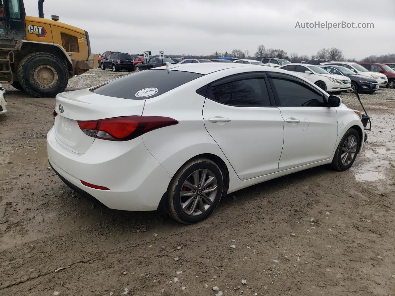 2014 Hyundai Elantra Se White vin: 5NPDH4AE4EH518263