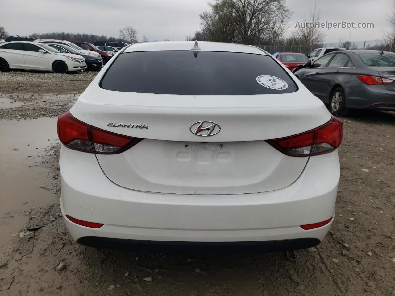 2014 Hyundai Elantra Se White vin: 5NPDH4AE4EH518263