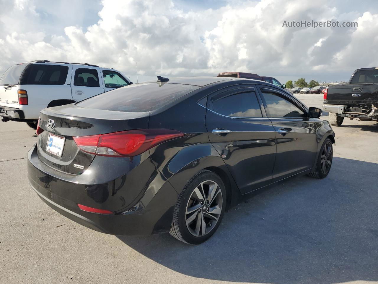 2014 Hyundai Elantra Se Black vin: 5NPDH4AE4EH531031