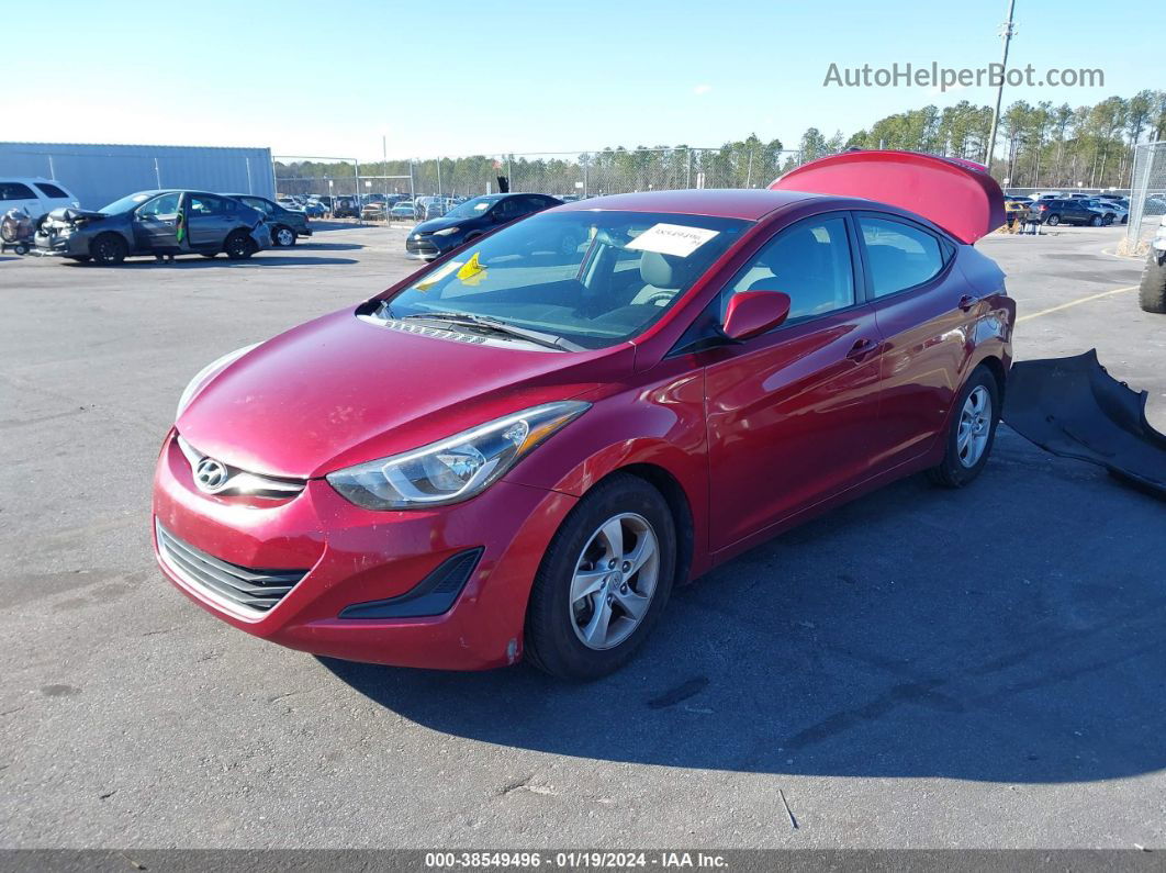 2014 Hyundai Elantra Se Red vin: 5NPDH4AE4EH541560