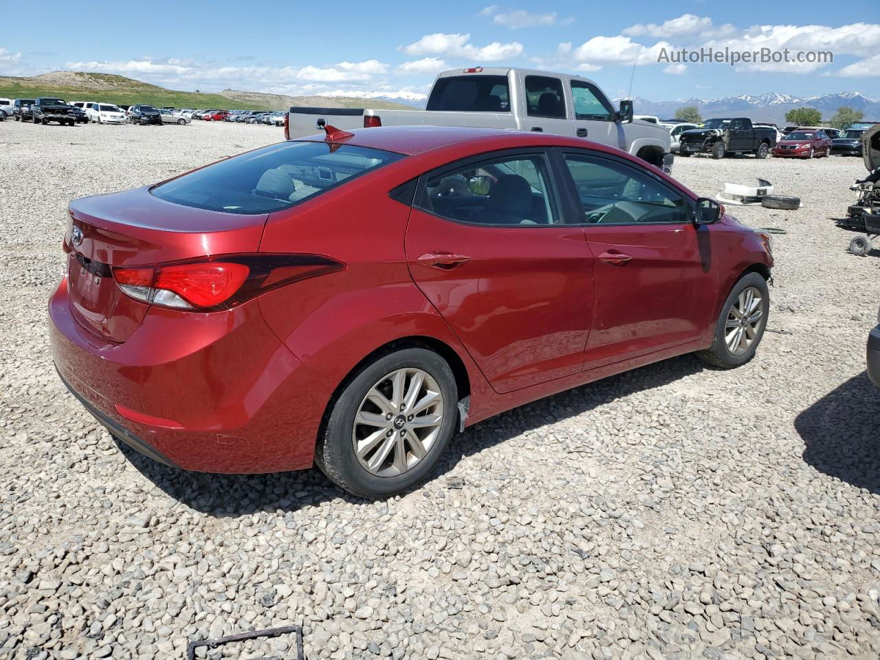 2014 Hyundai Elantra Se Red vin: 5NPDH4AE4EH542112