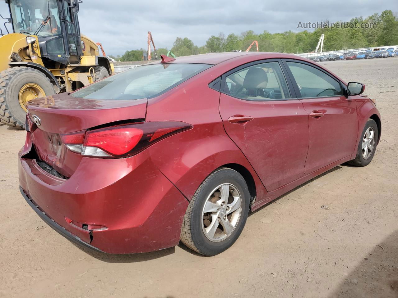 2014 Hyundai Elantra Se Burgundy vin: 5NPDH4AE4EH544104