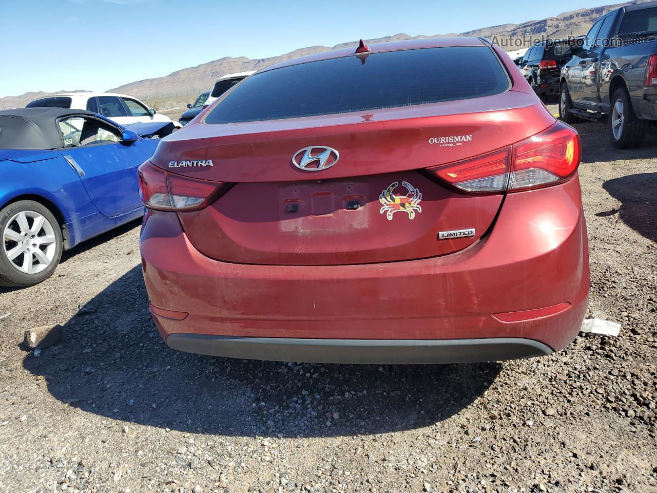 2015 Hyundai Elantra Se Red vin: 5NPDH4AE4FH583678