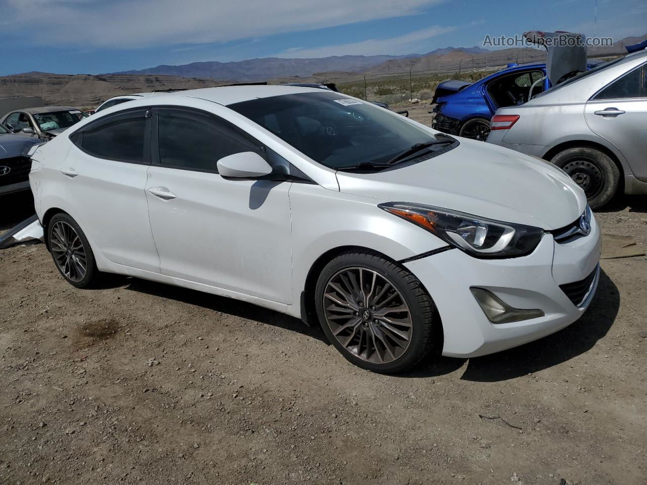 2015 Hyundai Elantra Se White vin: 5NPDH4AE4FH590792