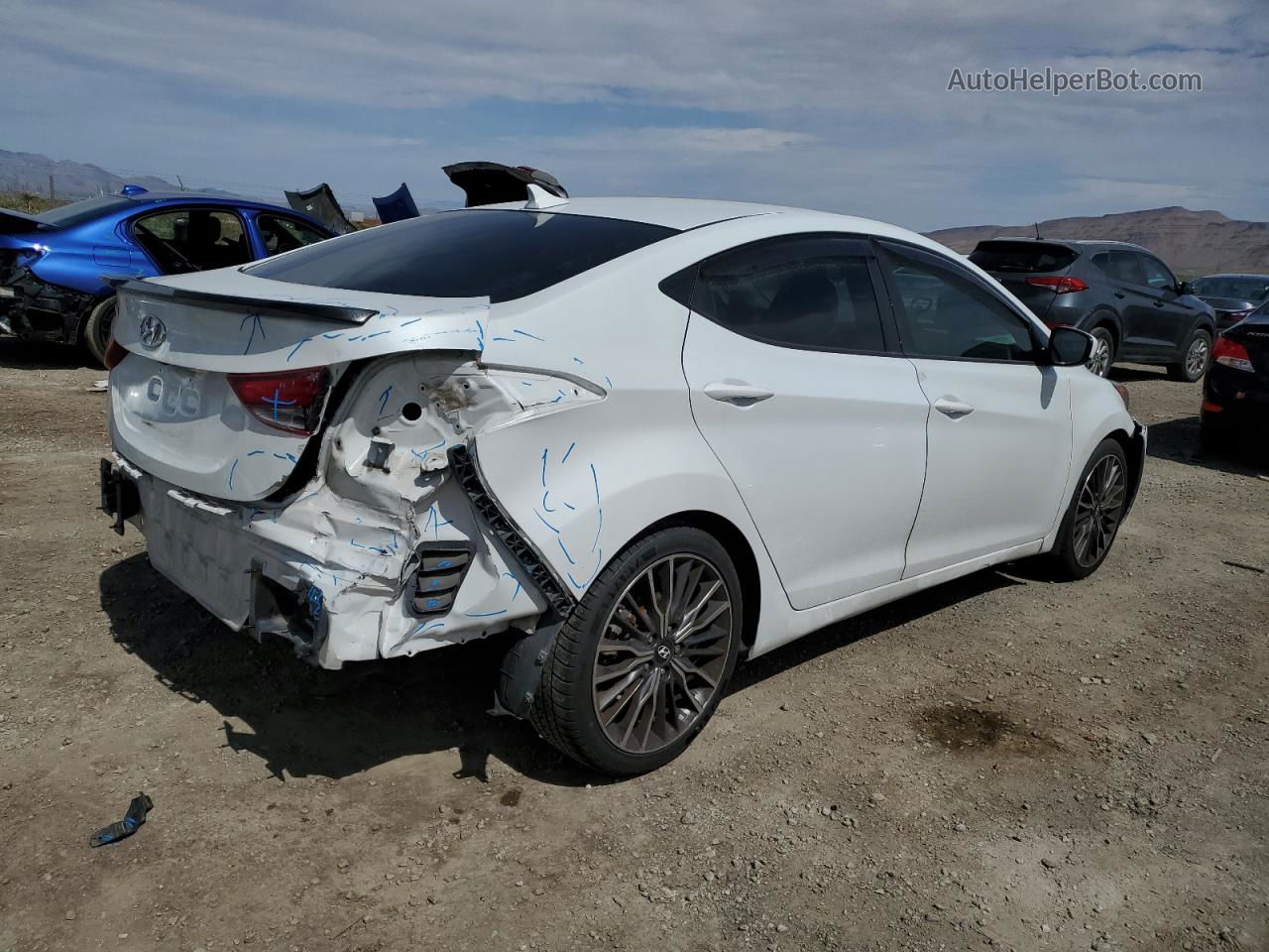 2015 Hyundai Elantra Se White vin: 5NPDH4AE4FH590792