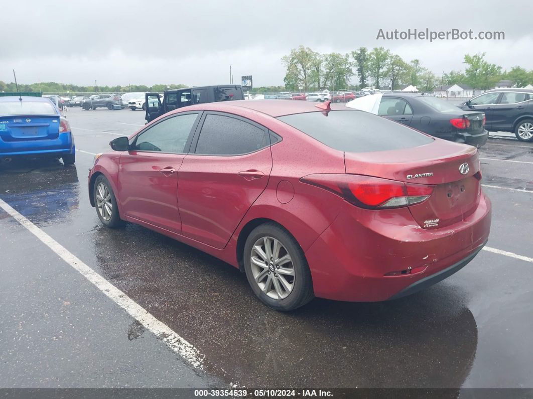 2016 Hyundai Elantra Se Red vin: 5NPDH4AE4GH653813