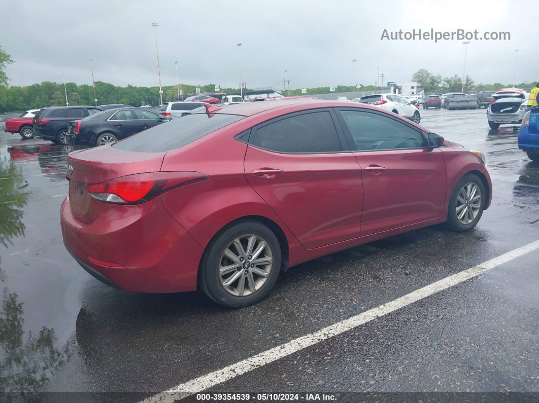 2016 Hyundai Elantra Se Red vin: 5NPDH4AE4GH653813