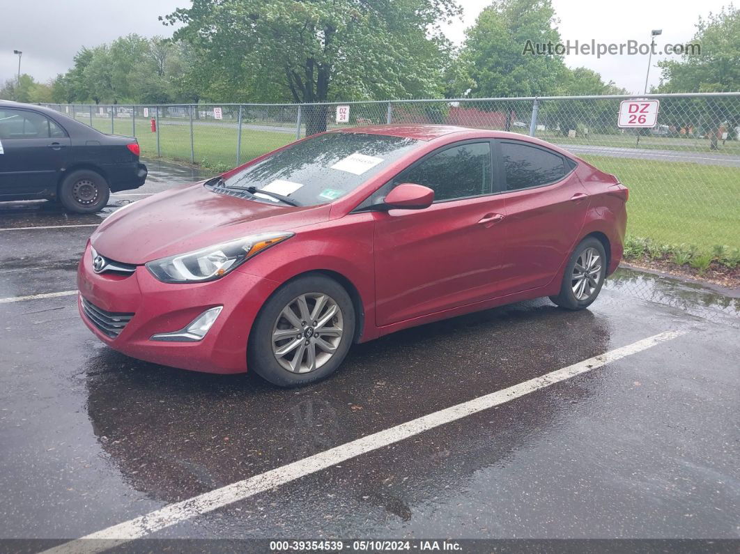 2016 Hyundai Elantra Se Red vin: 5NPDH4AE4GH653813