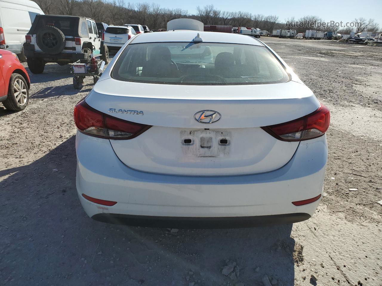 2016 Hyundai Elantra Se White vin: 5NPDH4AE4GH654234