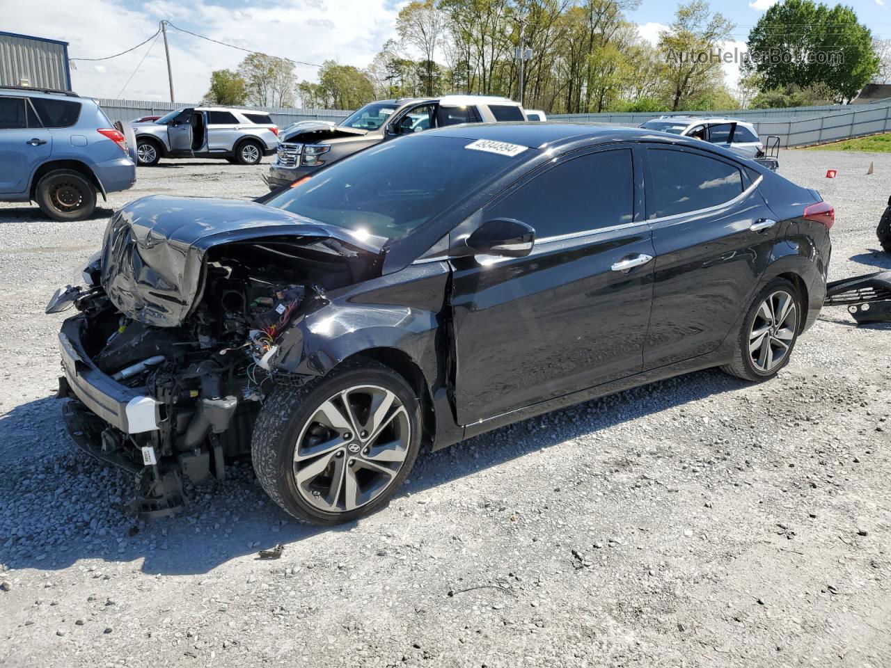 2016 Hyundai Elantra Se Black vin: 5NPDH4AE4GH656386