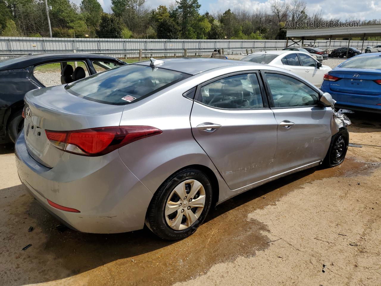 2016 Hyundai Elantra Se Серебряный vin: 5NPDH4AE4GH670661