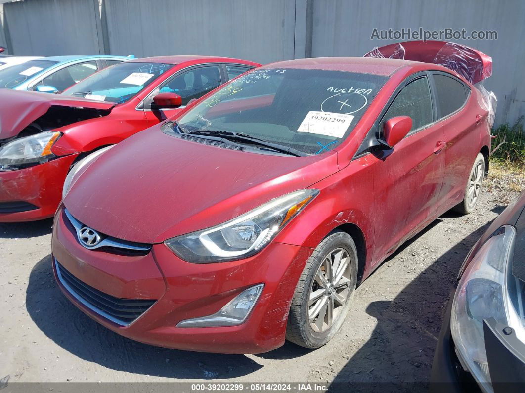 2016 Hyundai Elantra Se Red vin: 5NPDH4AE4GH671194