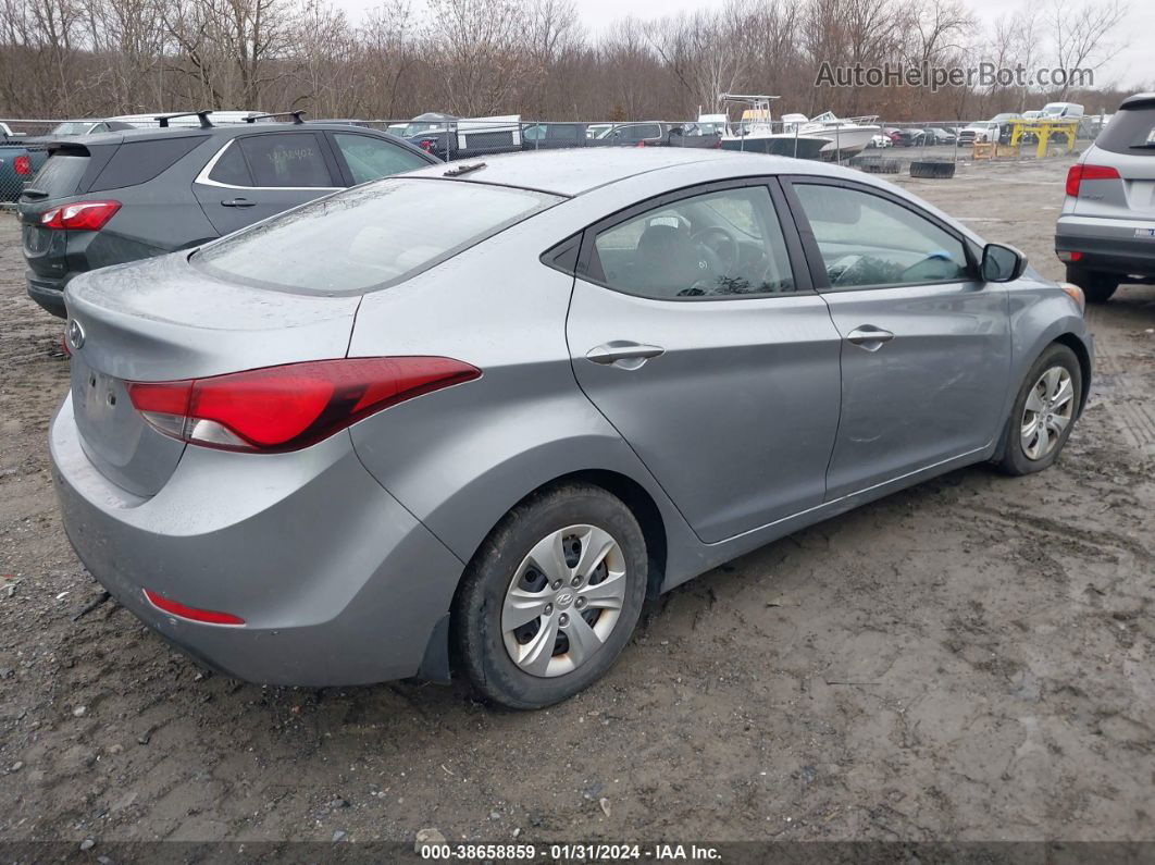 2016 Hyundai Elantra Se Gray vin: 5NPDH4AE4GH680655