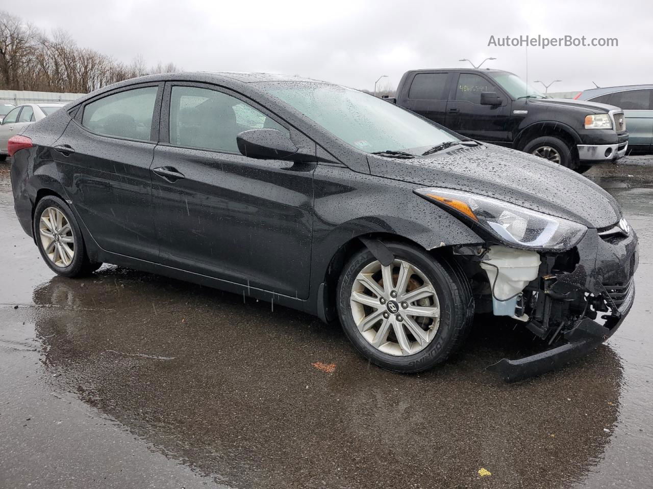 2016 Hyundai Elantra Se Черный vin: 5NPDH4AE4GH693762