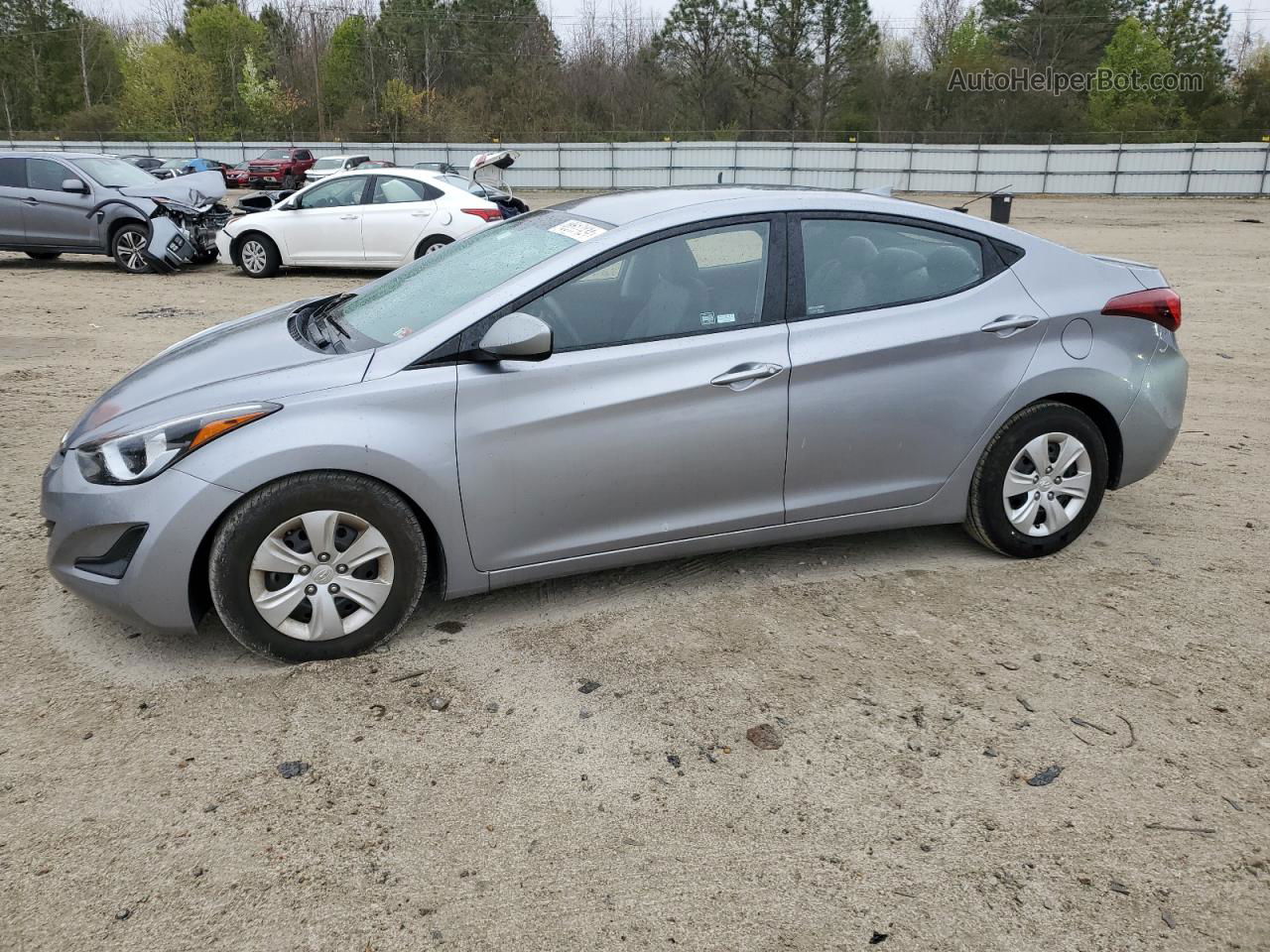 2016 Hyundai Elantra Se Gray vin: 5NPDH4AE4GH694314