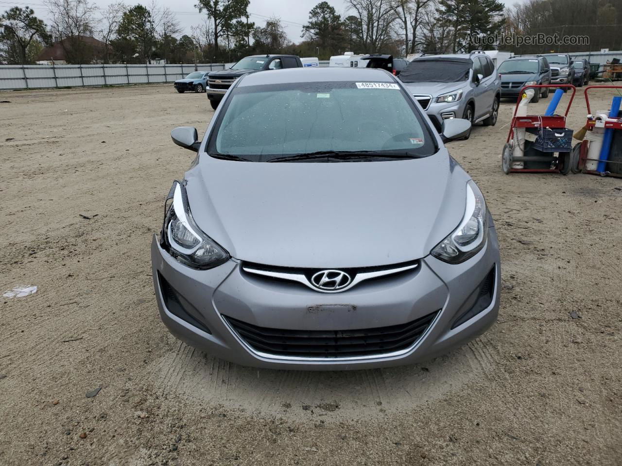 2016 Hyundai Elantra Se Gray vin: 5NPDH4AE4GH694314