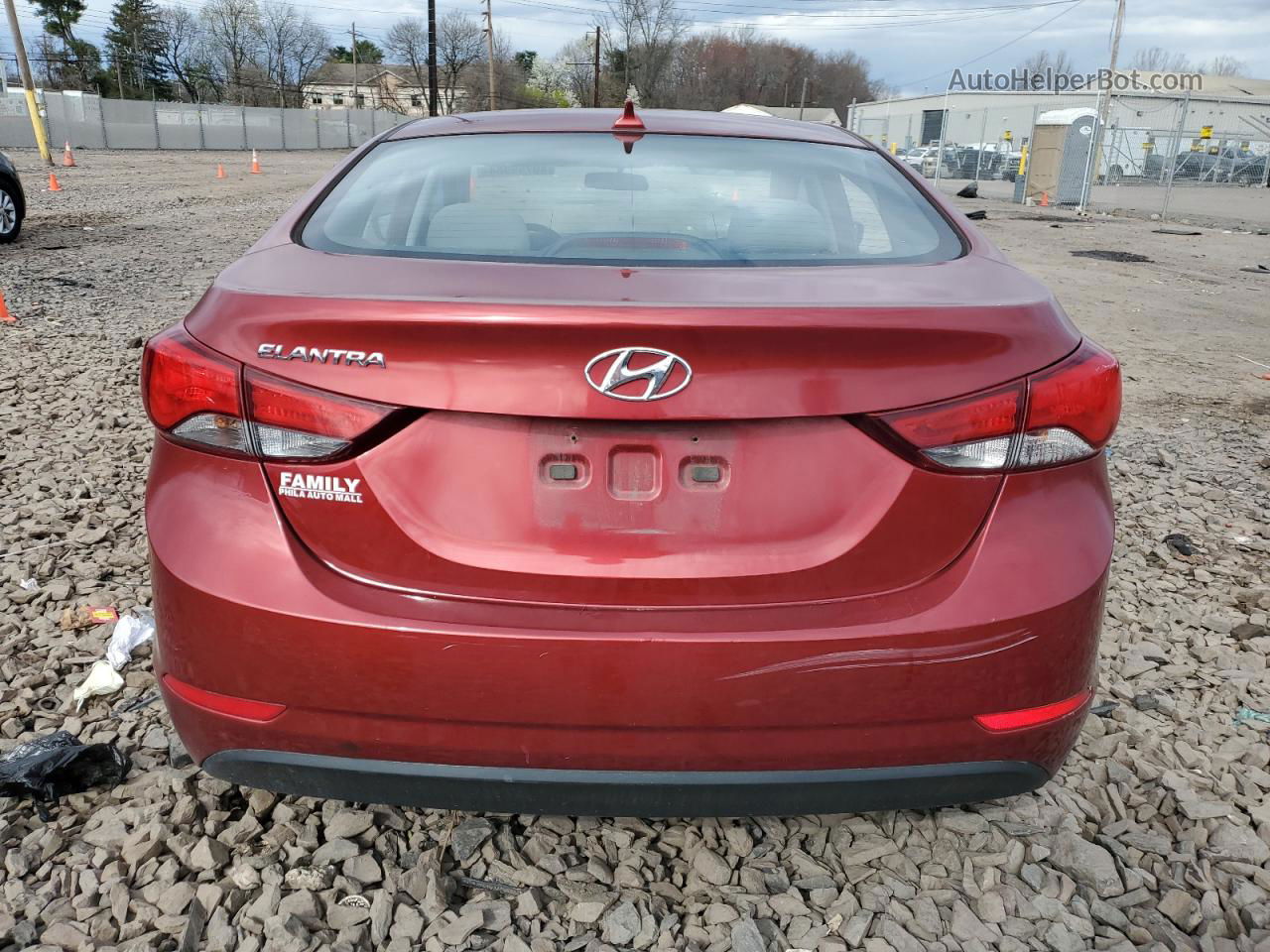 2016 Hyundai Elantra Se Red vin: 5NPDH4AE4GH733466