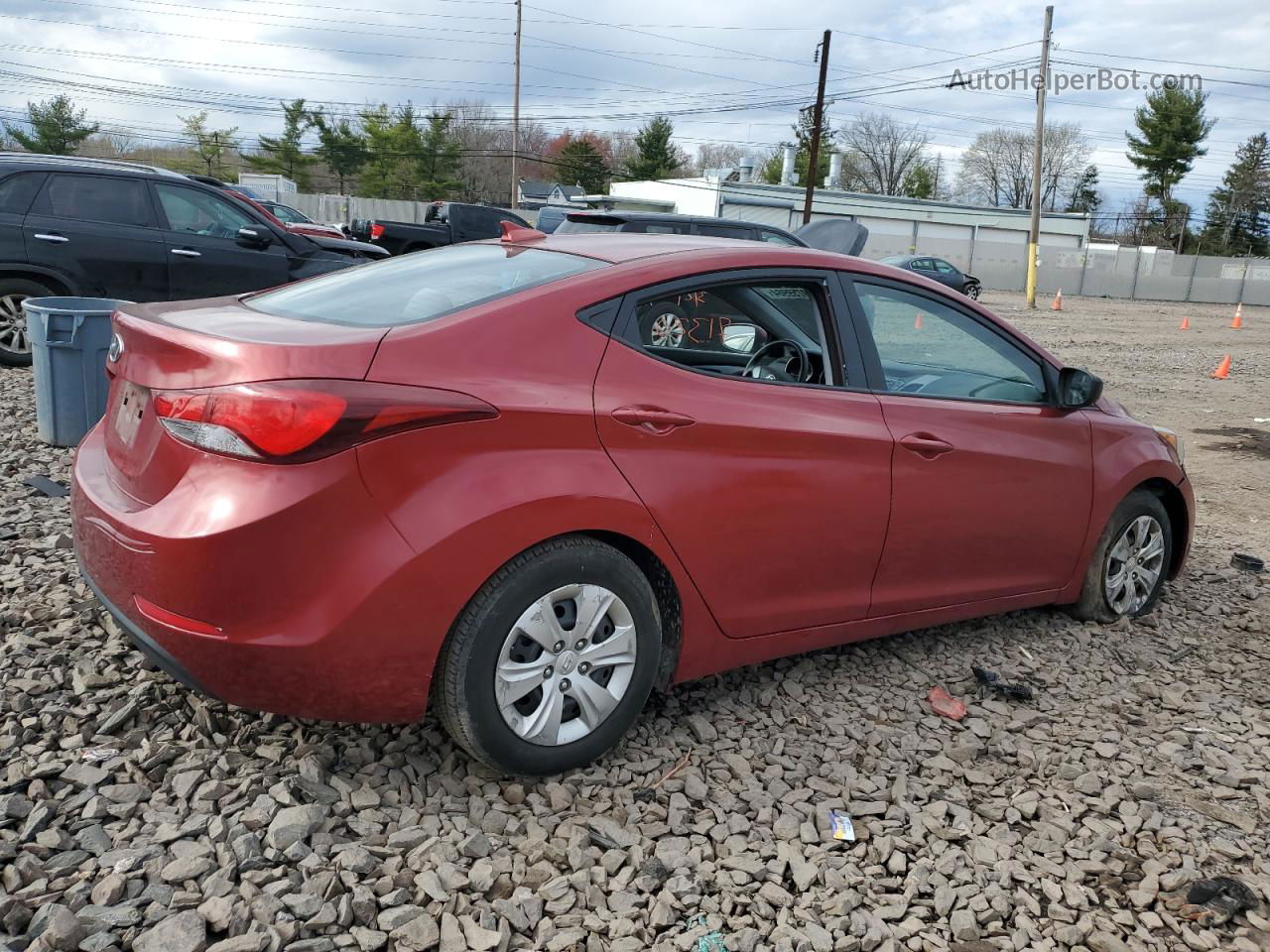 2016 Hyundai Elantra Se Red vin: 5NPDH4AE4GH733466