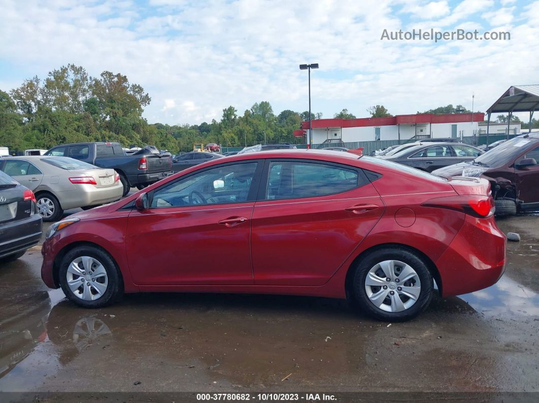 2016 Hyundai Elantra Se Красный vin: 5NPDH4AE4GH733886