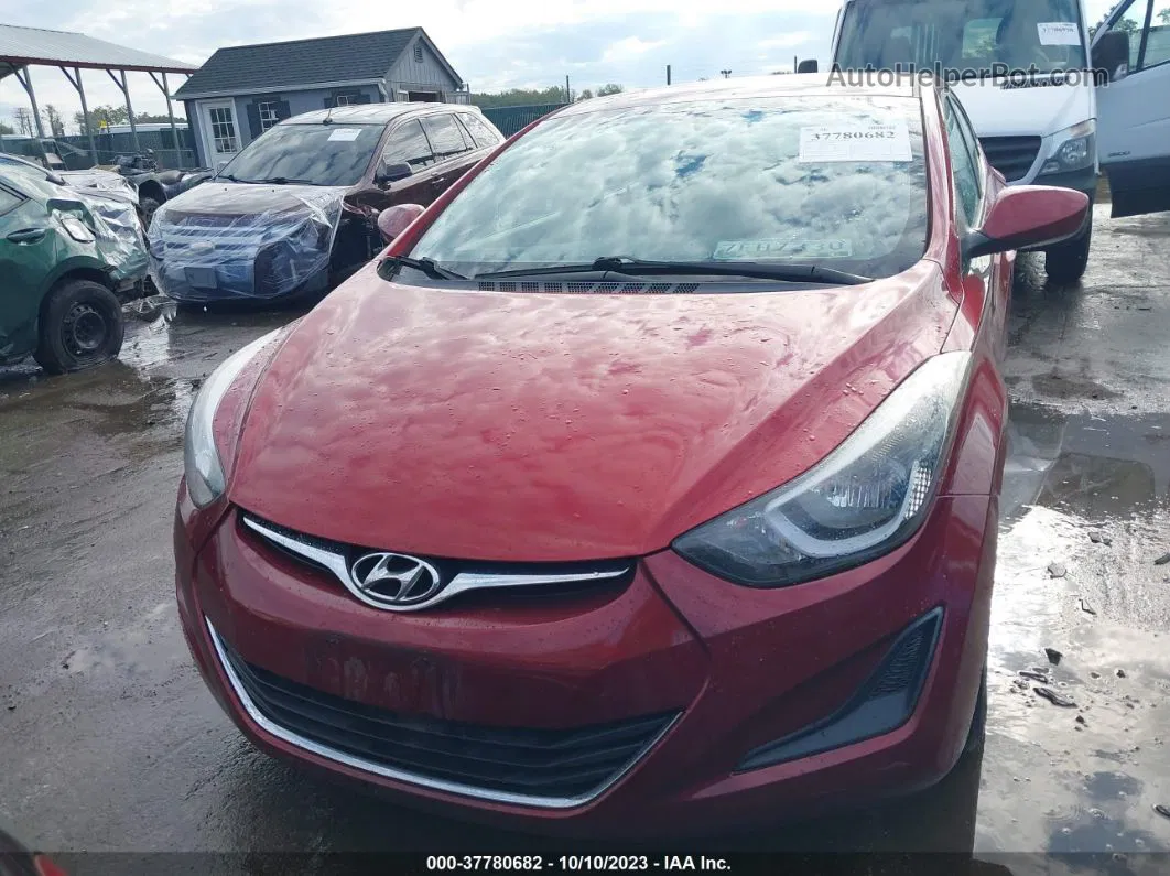 2016 Hyundai Elantra Se Red vin: 5NPDH4AE4GH733886