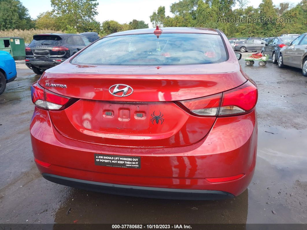 2016 Hyundai Elantra Se Red vin: 5NPDH4AE4GH733886