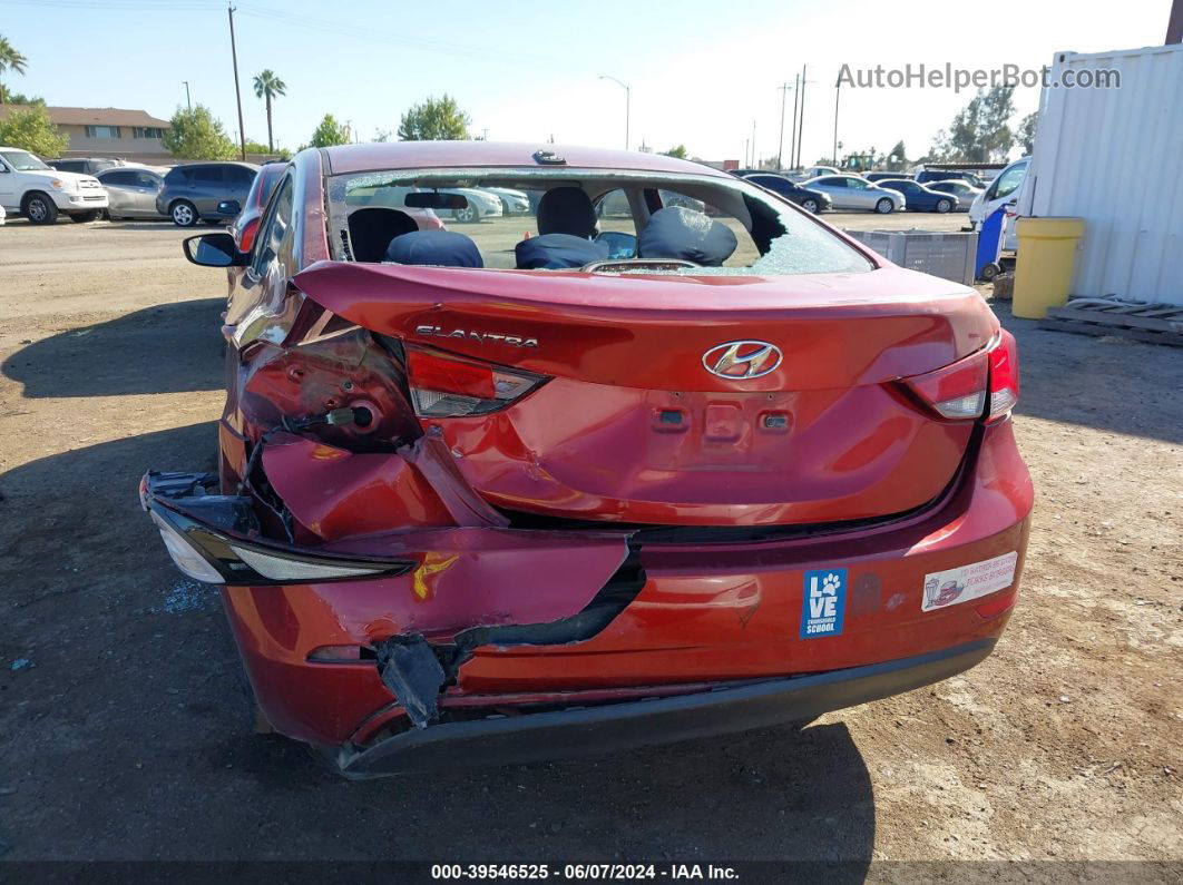 2016 Hyundai Elantra Se Red vin: 5NPDH4AE4GH734374