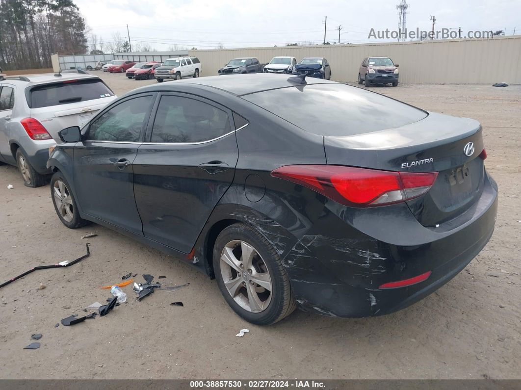 2016 Hyundai Elantra Value Edition Black vin: 5NPDH4AE4GH736397