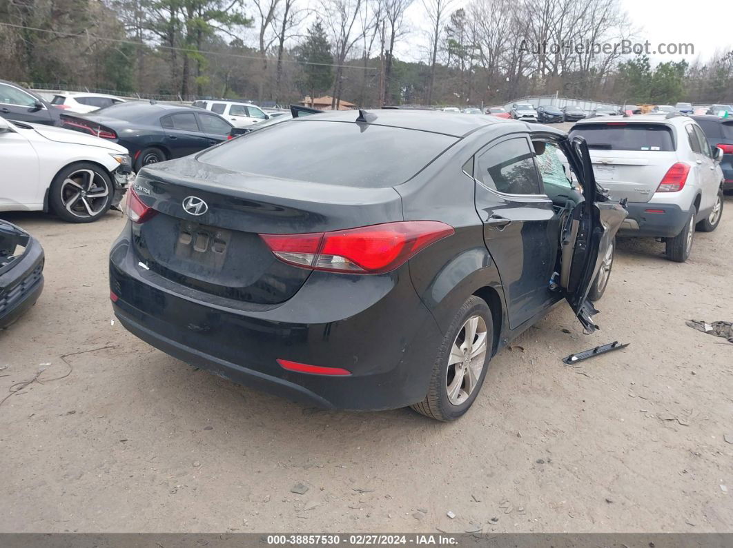 2016 Hyundai Elantra Value Edition Black vin: 5NPDH4AE4GH736397