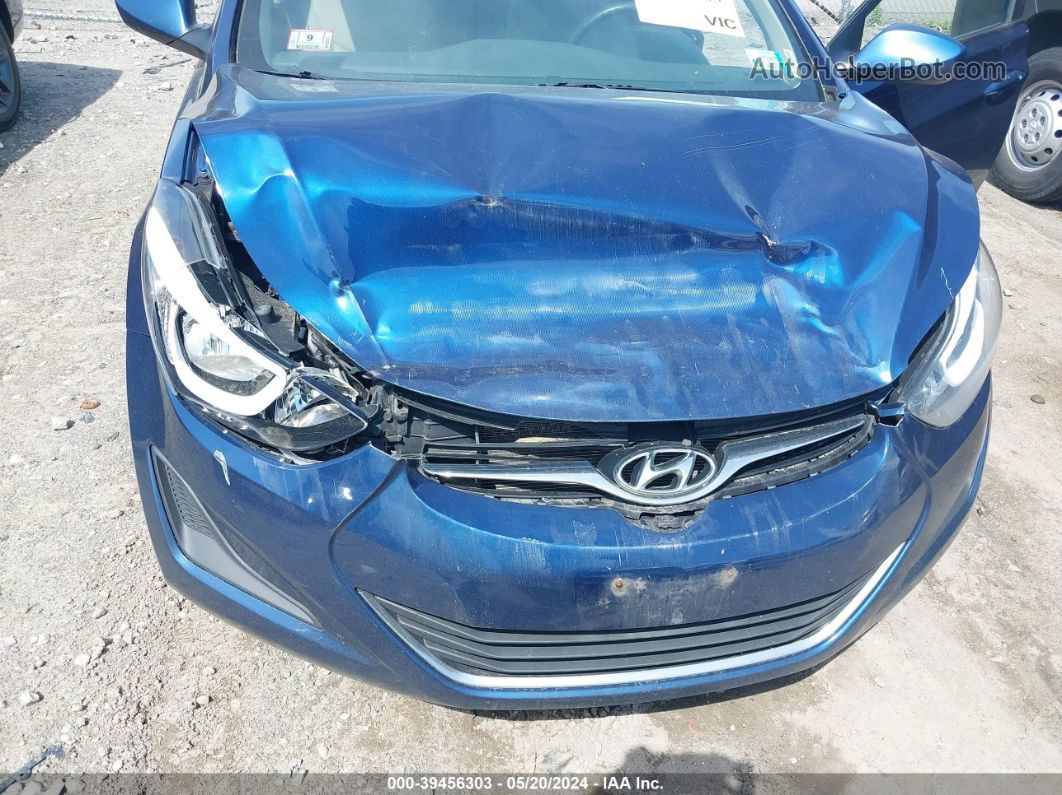 2016 Hyundai Elantra Se Blue vin: 5NPDH4AE4GH738053